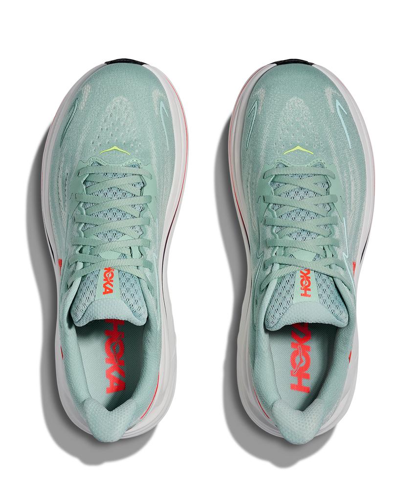 Hoka (Men'S) Clifton 10 Wide - Sage:Neon Flame / 1162032-Sgnn
