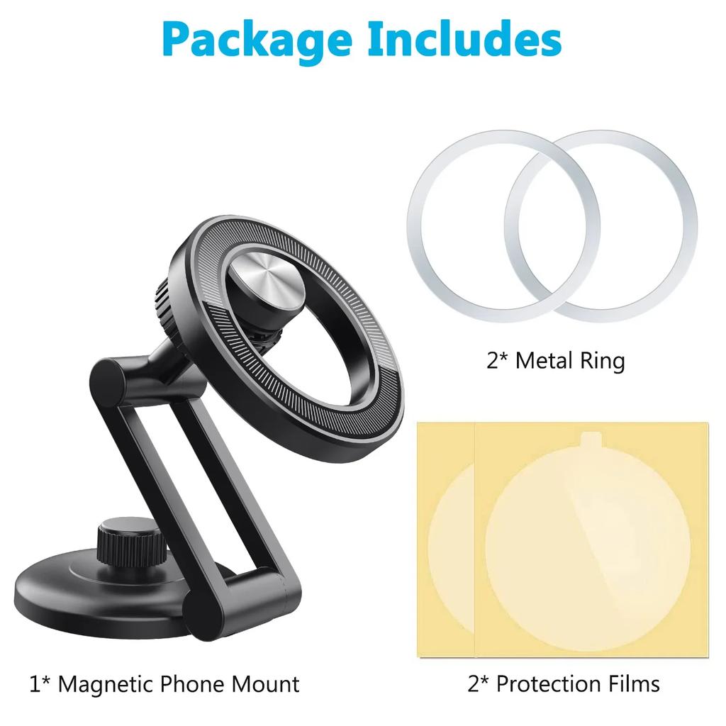 Support de téléphone magnétique pour voiture, rotation multi-angle, aimant de bain, ventouse, support universel pour iPhone, Xiaomi, Samsung