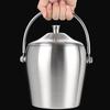 Portable Stainless Steel Ice Bucket with Tongs