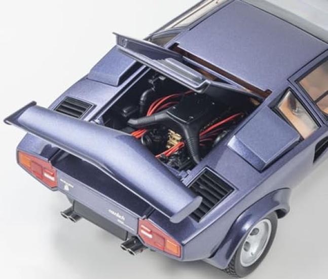 Kyosho Original Lamborghini Countach LP5000 Quattrovalvole Dark Blue Finished Model KS08320DBL 1/18