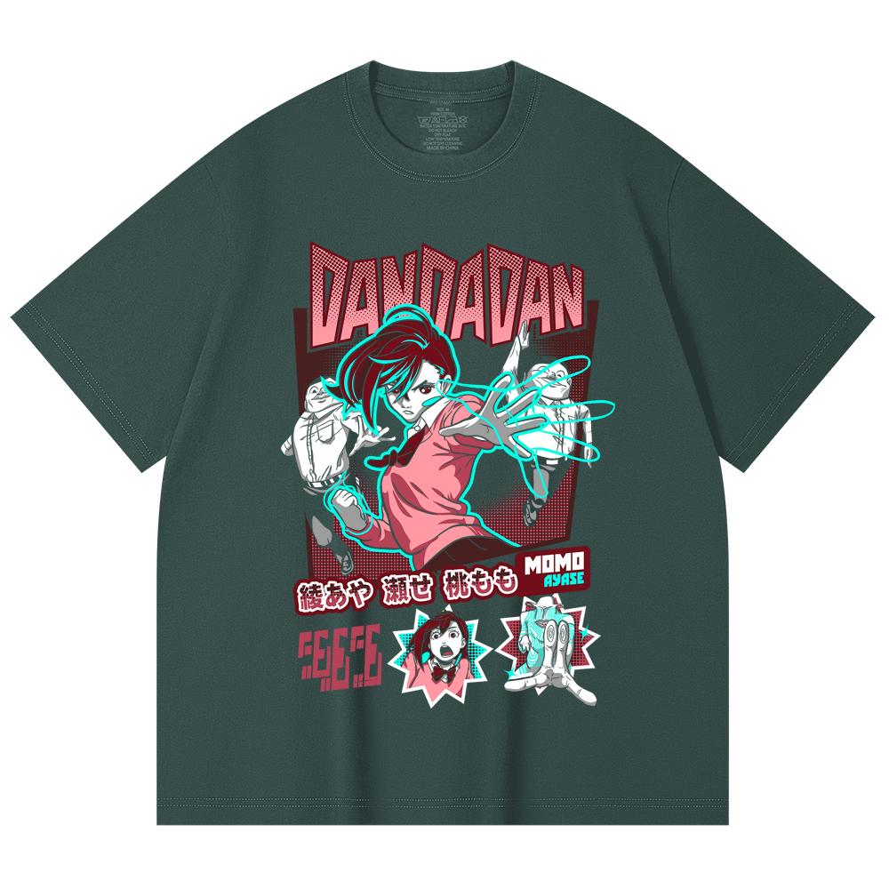 230 Gsm 100% Cotton Dandadan V15 Momo Print Unisex Heavy Cotton T Shirt