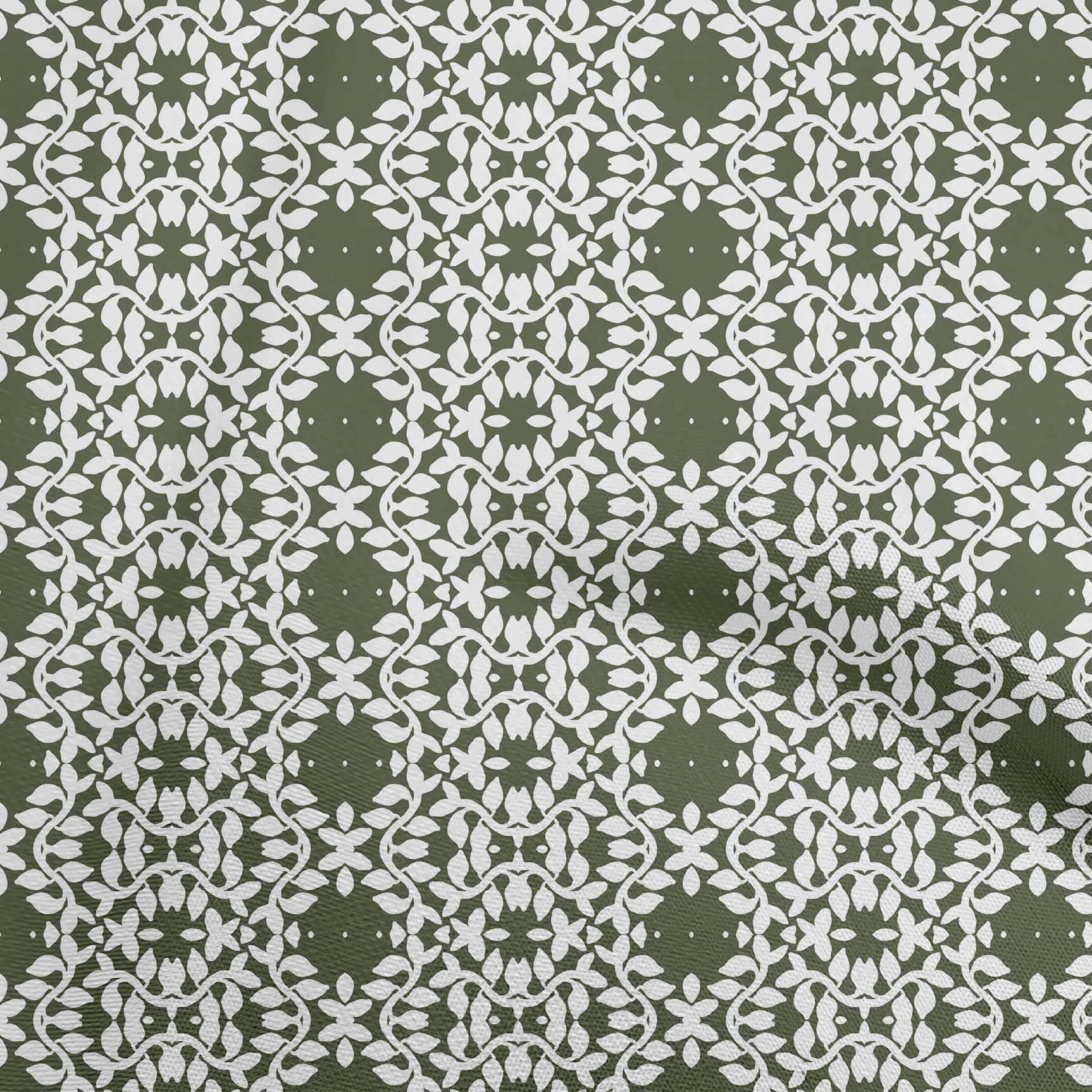 

oneOone Cotton Poplin Black Fabric Asian Floral Block Sewing Material Print Fabric By The Yard 42 Inch 42 Inch Wide - Viscose Chiffon оливковий колір