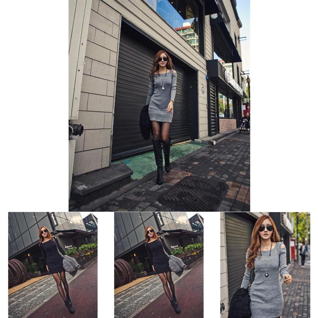 Premium Quality Femme Manches Longues Moulant Mini Robe Tricot For Autumn Winter Events