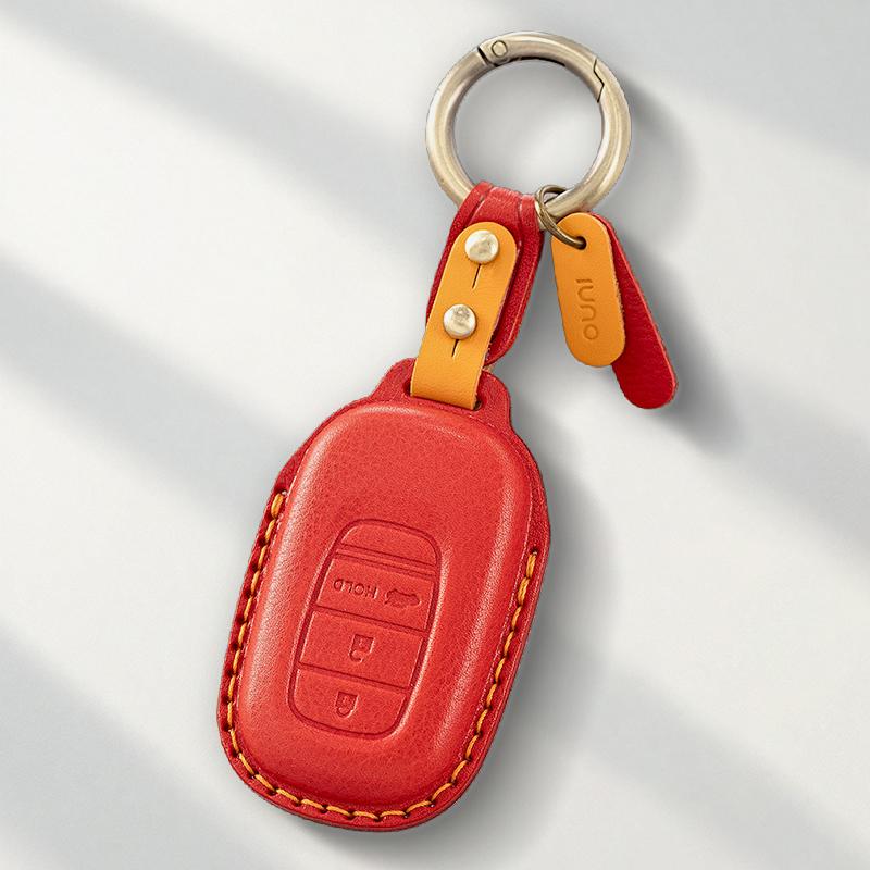 Genuine Leather Protector for CR-V HR-V Civic Accord Pilot Key Case Cover Fob