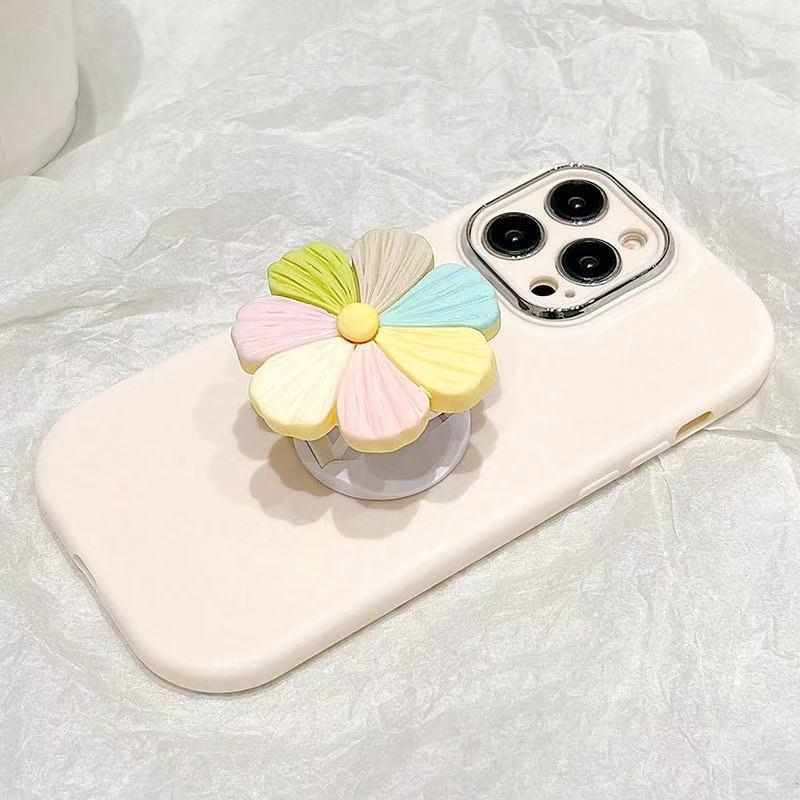 Seven-Color Foldable Flower Phone Holder & Ring Bracket