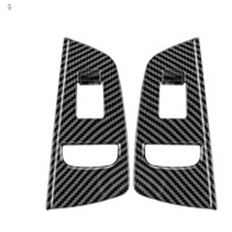 

Car Window Switch Lift Panel Trim Door Armrests Panel Car Interior Accessories For BMW 5 Series G30 G38 2018- Carbon Fiber