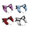 Nepbonten Vossen Wolvenoren Haarband Furry Handgemaakt Dierenoren Haarband Hoofddeksel Halloween Kostuum Cosplay Accessoires