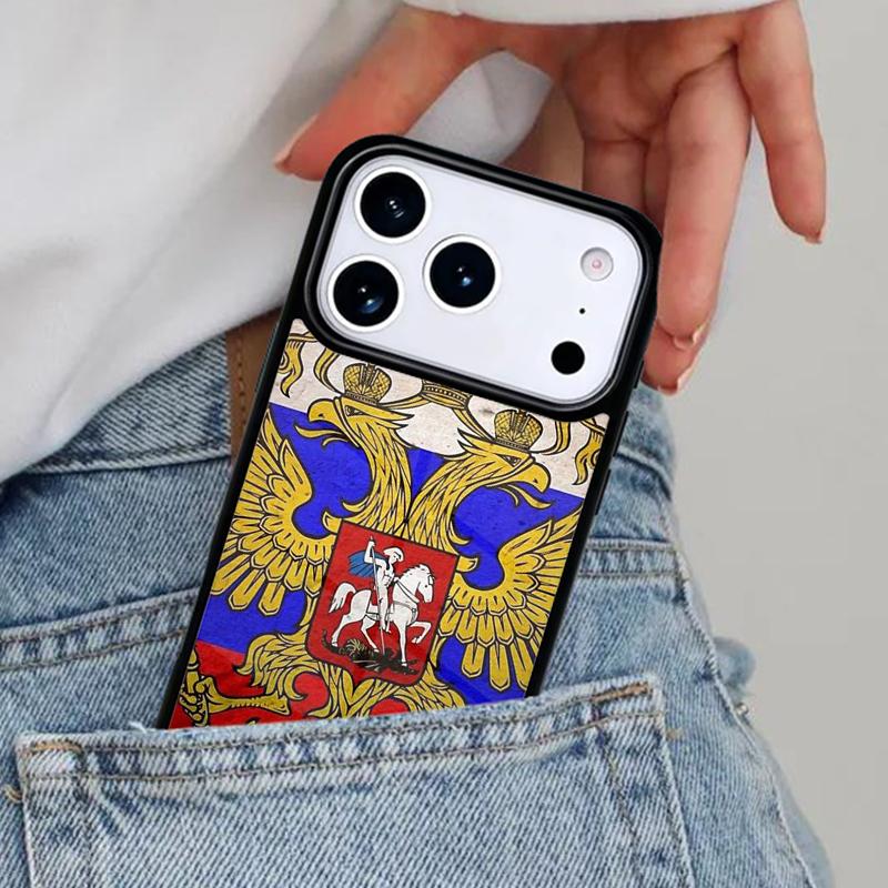 Flag of Russian Federation Phone Case for iPhone 16e 15 14 13 12 17 Pro Max Plus Air 17pro Cover Coque