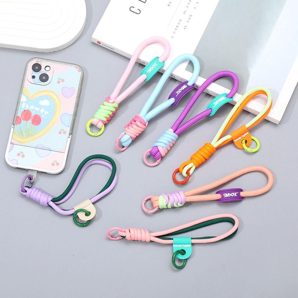 

Мягкий плетеный брелок из веревки, многоцветный плетеный ремешок для ключей, красочный узел, кулон, подарки