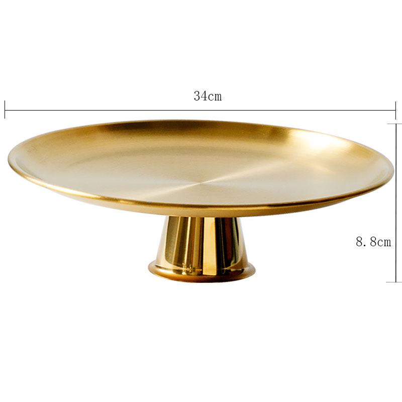 Circular Mirror Stainless Steel Fruit Tray, Snack and Candy Tray, Living Room Coffee Table Storage Tray, Accessory Accessories
