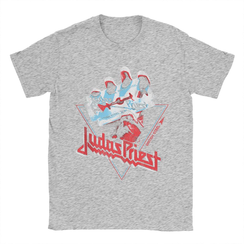 Men Judas Priest British Steel T Shirt Graphic Picture Tank Cotton Tops Novelty Short Sleeve O Neck Tees New Arrival T-Shirts