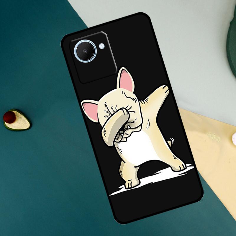 Funny french bulldog For Realme C63 C61 C71 C55 C67 C51 C75 C65 C53 10 11 12 13 14 Pro Plus GT6 GT7 15 Pro Case