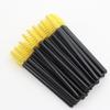 Pack of 50 Disposable Mini Nylon Eyelash and Eyebrow Brushes with Solid Handles