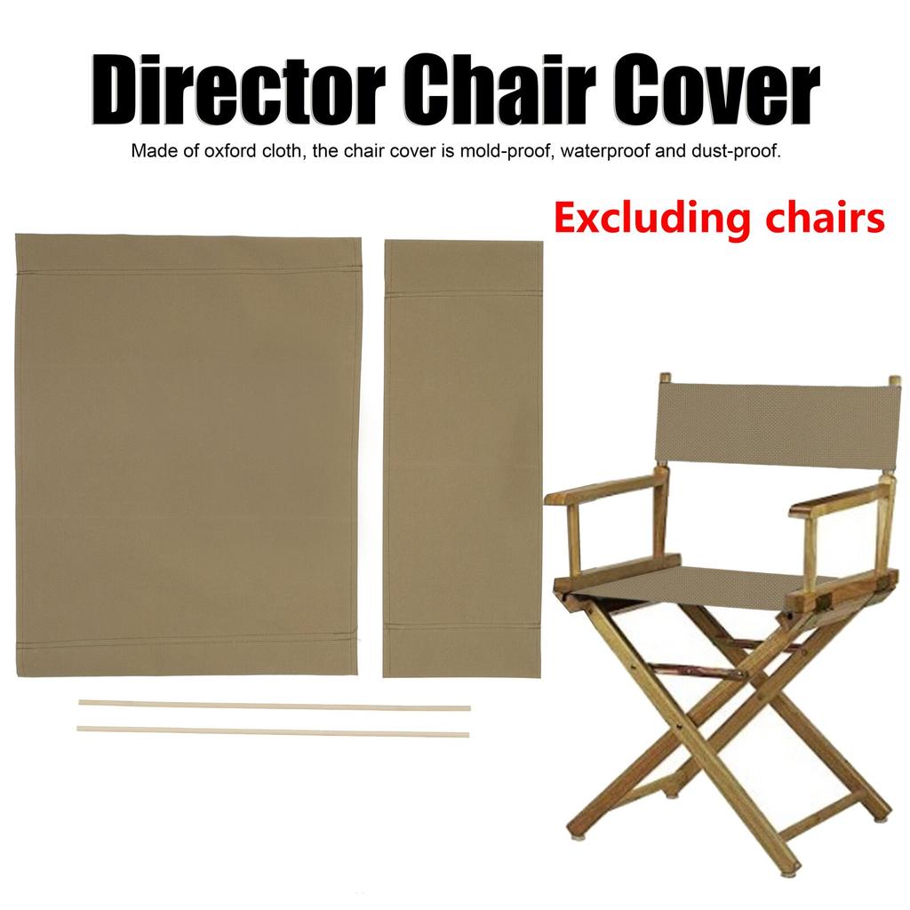 Chair Cover Dustproof Waterproof Oxford Cloth Replacement Cover For Director Club Seat Khaki