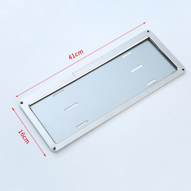 1pcs Car Number Plate License Frame Cover Aluminum Photo Frame Car Personalized Modified Stainless Steel License Plate