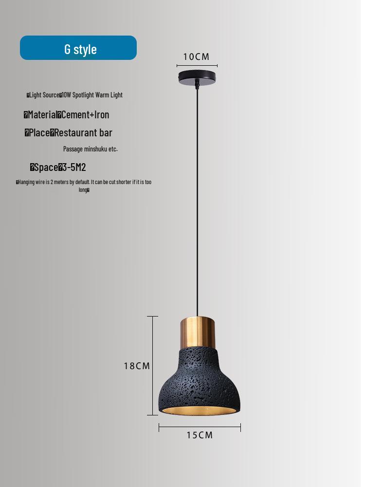 Stylish Yellow Travertine Wabi-Sabi Pendant Lights for Bedroom or Restaurant
