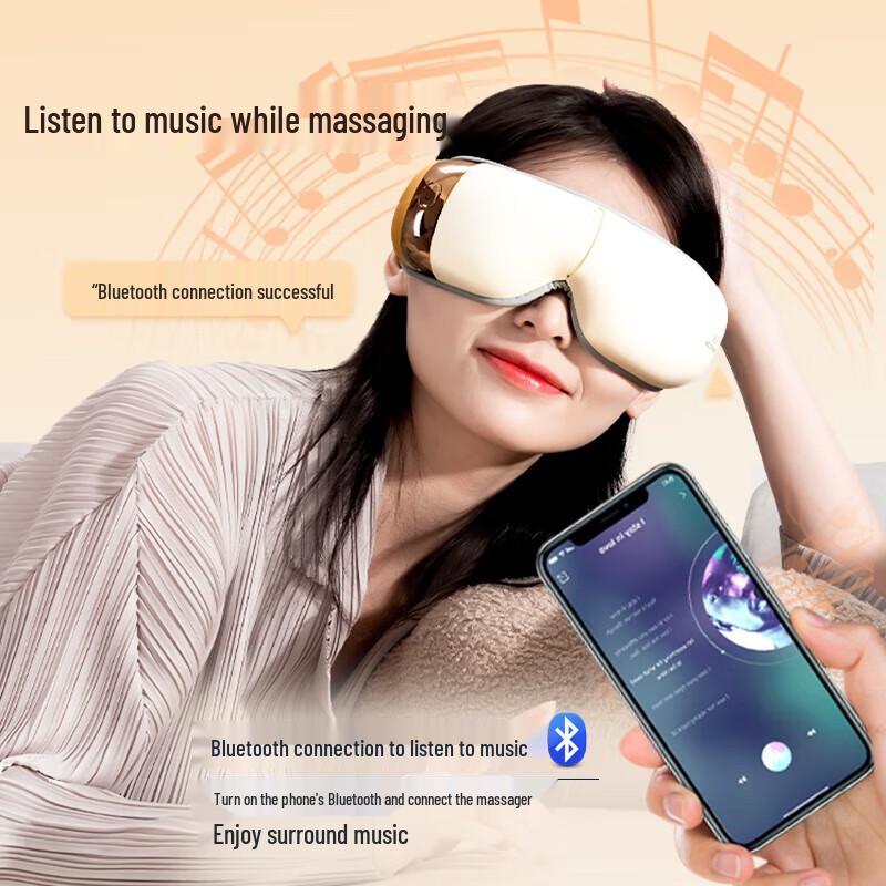 HEZHENG Smart Eye Massager with Bluetooth Music & Heat