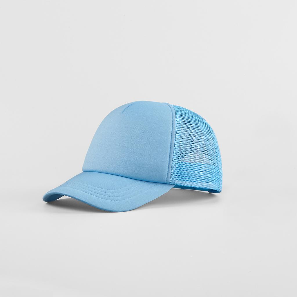 High Quality Custom Puff Printed 5 Panel Mesh Trucker Hats Foam Snap Back Adjustable Cap Striped Fashion Design Unisex