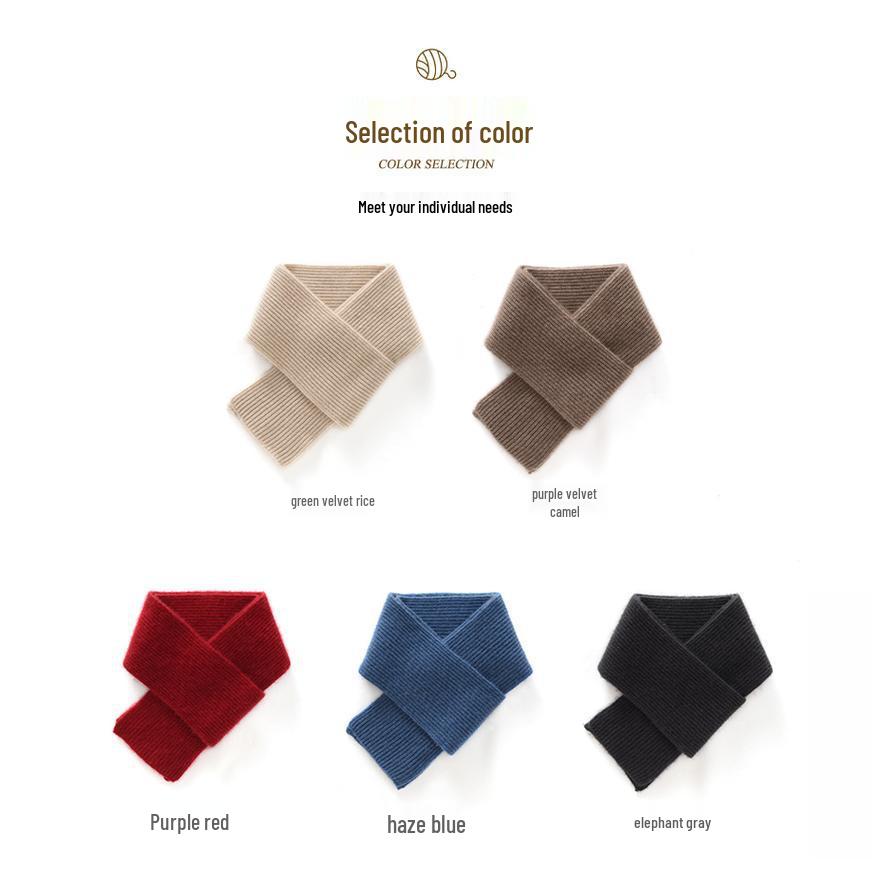 Unisex Korean Style Cashmere Scarf: Soft, Thick, Parent-Child Neck Warmer for Autumn & Winter
