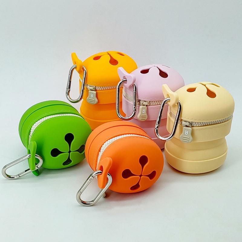 1 Piece Portable Storage Pouch For Small Fishing Gear Outdoor Waste Collection Foldable Fly Fishing Silicone Storage Container