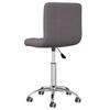 Vidaxl Swivel Dining Chair, Taupe Color, Fabric Upholstered