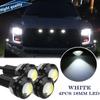 4Pcs Front Grille Lamps Car Bumper Grill Hood Lights Kit For Ford SVT Raptor Style LED White Grille Lighting Set