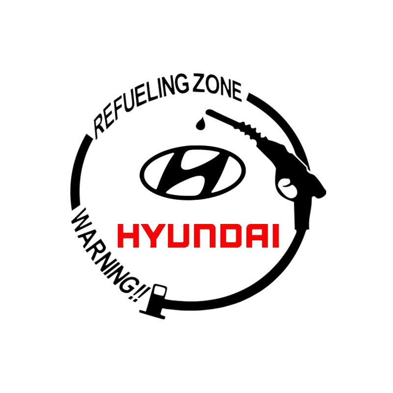 

1Pcs Car Badge Vinyl Reflective Fuel Tank Cap Stickers Decal Accessories For Hyundai Tucson Solaris I30 Creta IX35 I40 IX20 Veloster чорний