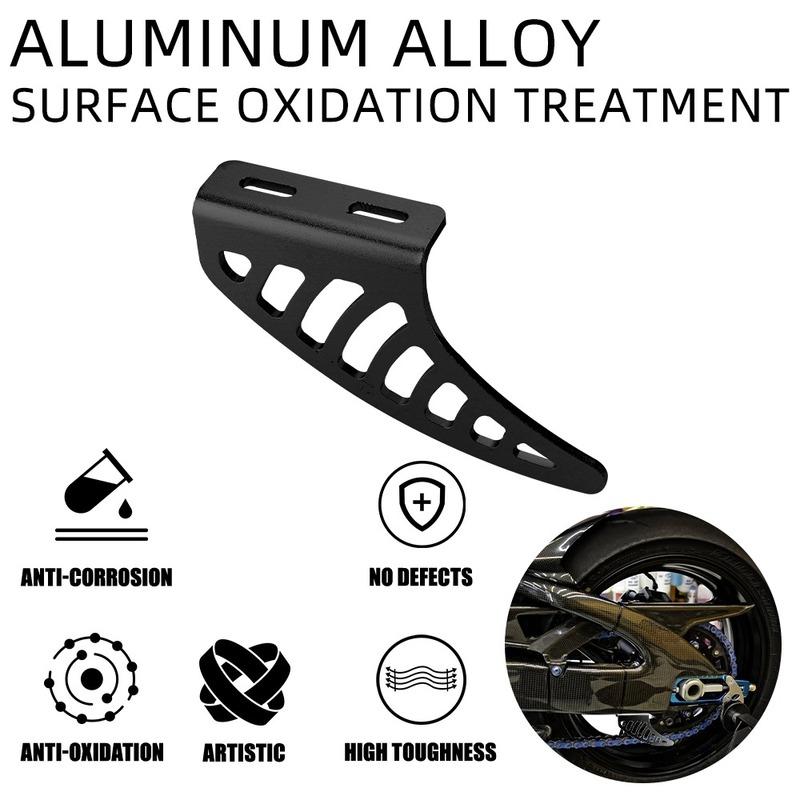 Motorcycle Shark Fin Raw Alloy Aluminium Chain Racing Chain Toe Guard For ACU Race Bike