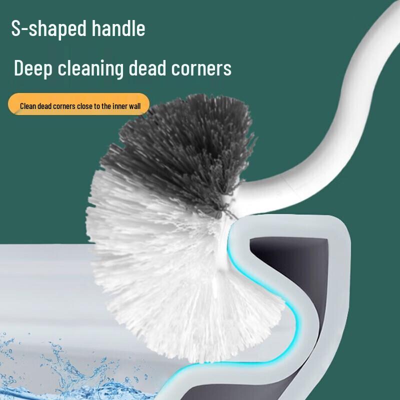 Miaojie Antibacterial S-Type Toilet Brush (2-Pack)
