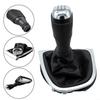 5 Speed PU Leather Gear Shift Knob for Renault Clio 4 Models 2012-2019 Manual Transmission Car Modification Accessory