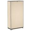 Shoe Cabinet with Cover Cream White 58 x 28 x 106 cm Fabric