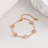 Bracciale Mini Quadrifoglio Madreperla 9mm Lussuoso e di Alta Gamma per Donna Resistente al Colore