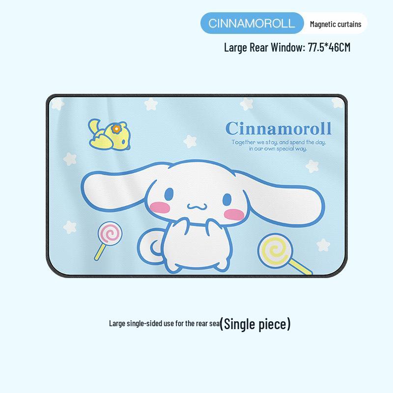 Sanrio Kuromi Magnetic Car Sun Shade Curtain for Heat Insulation & Baby Sun Protection