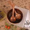 Hanging Wooden Cooking Spoon With Heat Resistant Handle Nonslip Wooden Ladle For Soup Stirring Serving