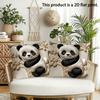 2pcs 3D Embossed Style Panda Throw Pillow Cover Cute Animal Cushion Case for Home Sofa Bedroom Decor Cushion Cover