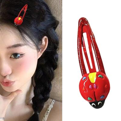 Cartoon Kinder Haarspange Einzigartige Marienkäfer Haarspange Kleine Realistische Haarnadel Haaraccessoires für Kinder