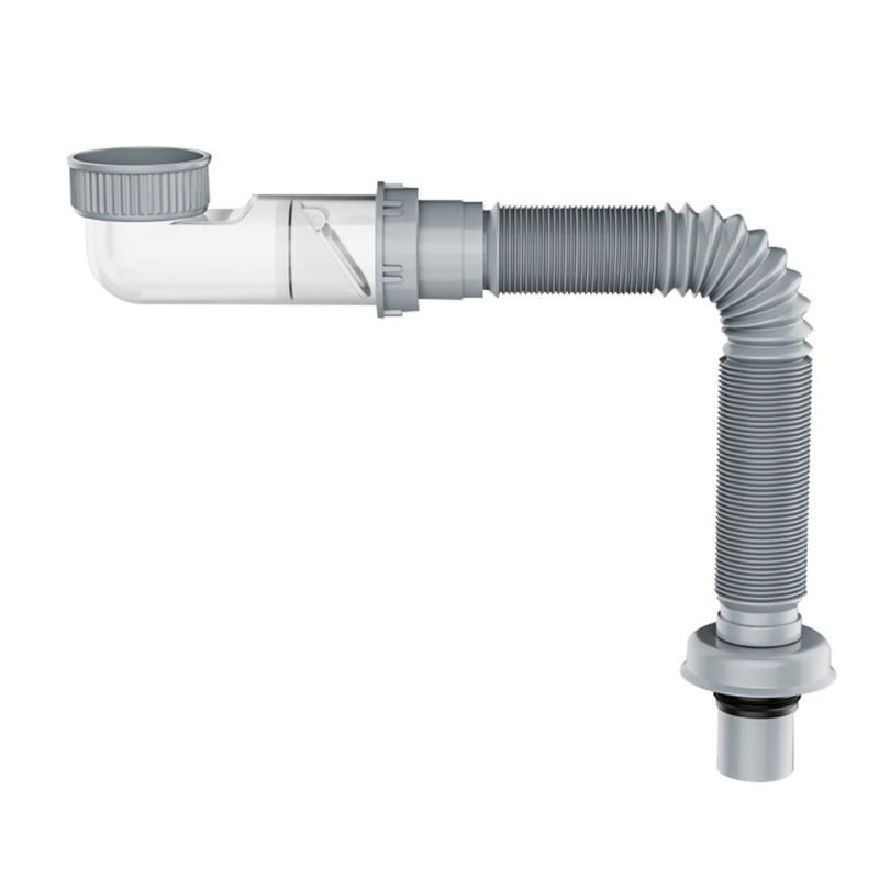 Kitchen Sink Drain Pipe With Anti Odor Side Outlet Interchangeable Waste Water Pipe for Kitchen Sink, Washing Machine