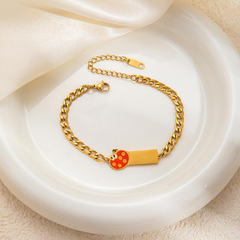 Stainless Steel Puppy Tag Bracelet: Stylish, Creative, and Versatile Light Luxury Jewelry