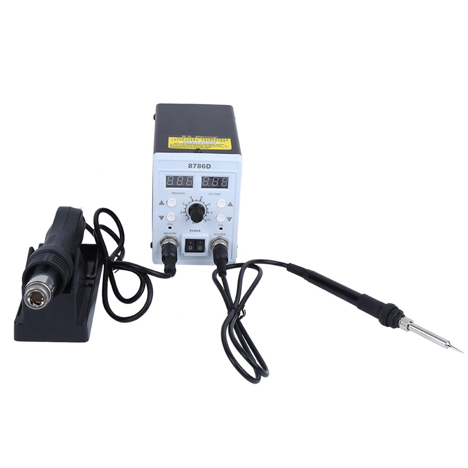 

Станция для распайки горячим воздухом 2 в 1 с цифровым дисплеем и индукционной ручкой-переключателем