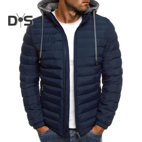 Muži Bavlna Kabát Stahovací šňůrka Kapuce Dlouhý rukáv Teplá zimní bunda Zip Poklop Plyšová podšívka Silné svrchní oděvy