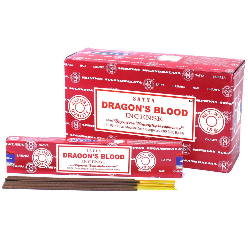 6x Dragon Blood Incense Sticks 15g Satya