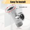 1pc Replacement 3-way Valve T-piece Water Connection For Bathroom Toilet Kitchen Household Water Pipes
