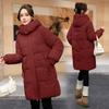 Down and Cotton Jacket Women's 2025 Winter New Cotton Jacket Mid-length Fashion and Versatile, Thick and Loose, Slimming Winter Jacket