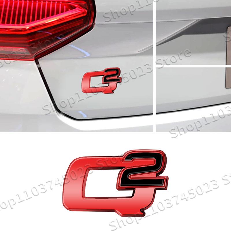 3D Metal Car Decor Q2 Q4 Logo Emblem Rear Trunk Badge Fender Sticker For Alfa Romeo 147 155 156 Giulia Giulietta Mito StelvioHA8