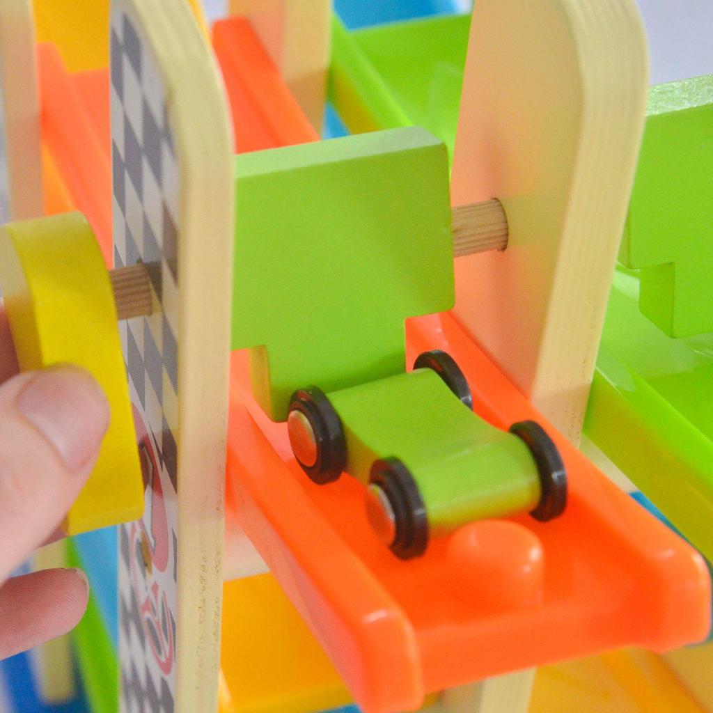 Double Track Speed Glider: Wooden Puzzle Toy for Kids
