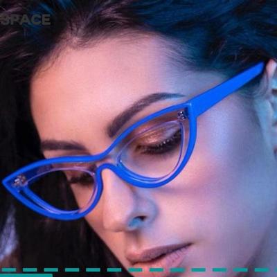 Reading Glasses Prescription Glasses New Fashion Cat's Eye Optical Glasses Women's Personality Set Color Set Small Frame Ins Style Computer Glasses