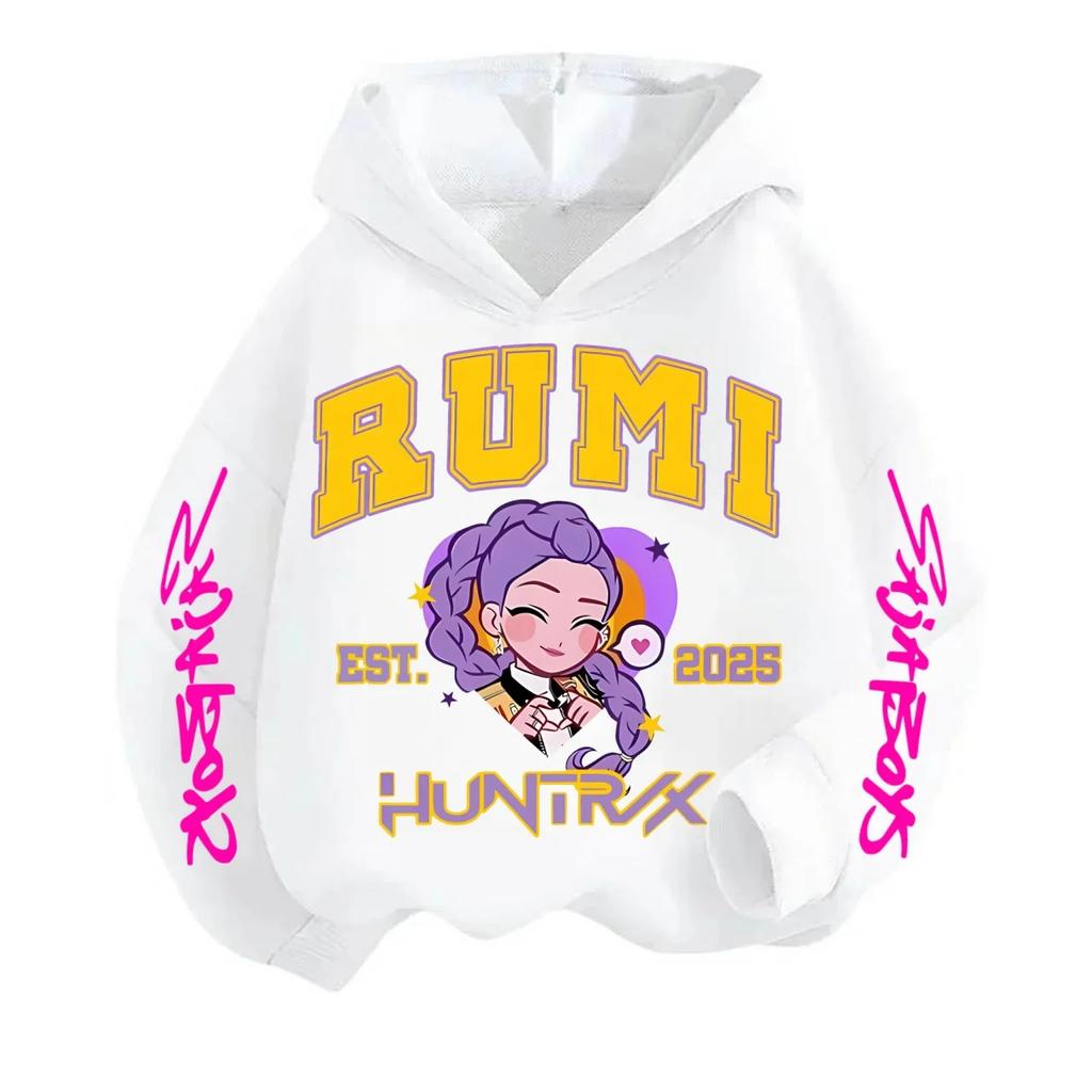 Perfect Halloween Costume K-POP Devil Hunter Cartoon Children's Hoodie, Fashionable Fit, Versatile Girl's Top