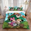 3pcs Minnie Mouse & Friends Jungle Adventure Bedding Set 1 Soft Quilt Cover + 2 Pillowcases, Machine Washable Suitable for All Seasons Q073
