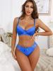 Sexy Floral Sexy Lace Bra an Panties Set Push Up Women Underwear Sets Mesh Patchwork