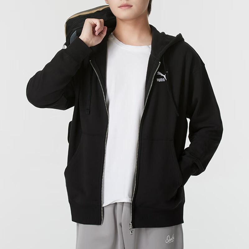 Puma Jachetă Confortabilă Casual Sport cu Fermoar Mânecă Lungă Jachete Unisex Negru 626106-01